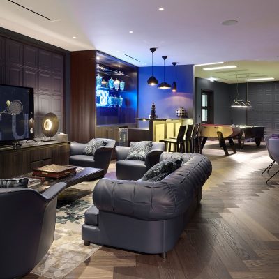 Harrison Varma's luxury amenity space at their Buxmead development